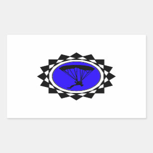 DE SKYDIVER BLUEZZZZZZZZZZZZZZZ RECHTHOEKIGE STICKER