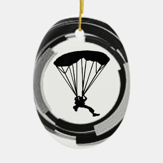 DE SKYDIVING REALM KERAMISCH ORNAMENT (Voorkant)
