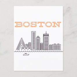 De skyline van Boston, Boston Ma Us Briefkaart