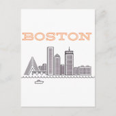 De skyline van Boston, Boston Ma Us Briefkaart (Voorkant)
