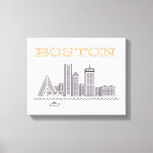 De skyline van Boston, Boston Ma Us Canvas Afdruk (Voorkant)