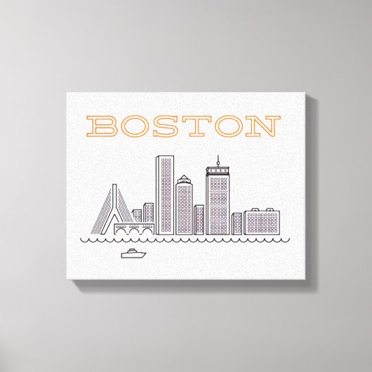 De skyline van Boston, Boston Ma Us Canvas Afdruk (Voorkant)