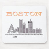 De skyline van Boston, Boston Ma Us Muismat (Voorkant)