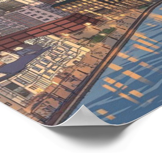 De skyline van Boston, Boston Ma Us Poster (Hoek)