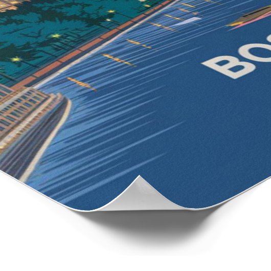 De skyline van Boston, Boston Ma Us Poster (Hoek)