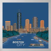 De skyline van Boston, Boston Ma Us Poster (Voorkant)