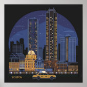 De skyline van Boston, Boston Ma Us Poster (Voorkant)