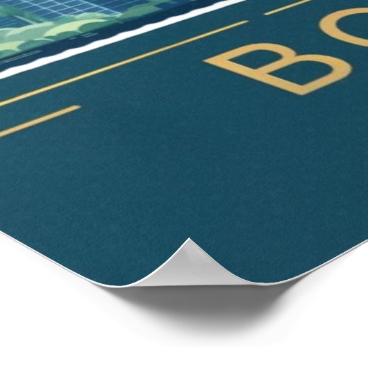 De skyline van Boston, Boston Ma Us Poster (Hoek)