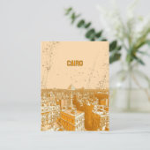 De skyline van Caïro met de piramides Briefkaart (Staand voorkant)