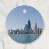 De skyline van Chicago Bedankjes Labels (Achterkant)