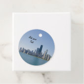 De skyline van Chicago Bedankjes Labels (In situ)