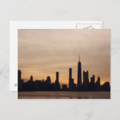 De skyline van Chicago bij zonsondergang Briefkaart (Voorkant / Achterkant)
