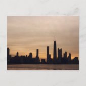De skyline van Chicago bij zonsondergang Briefkaart (Voorkant)