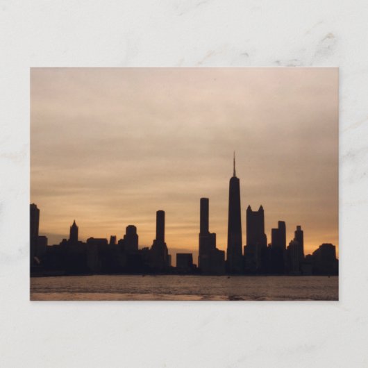 De skyline van Chicago bij zonsondergang Briefkaart (Voorkant)