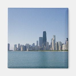 De skyline van Chicago Magneet