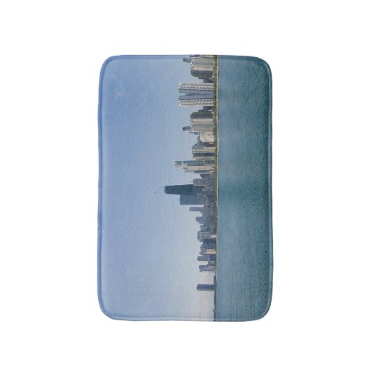 De skyline van Chicago met het weerspiegelde Patro Badmat (Voorkant Verticaal)