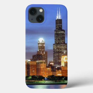 De skyline van Chicago van het Adler Planetarium iPhone 13 Hoesje