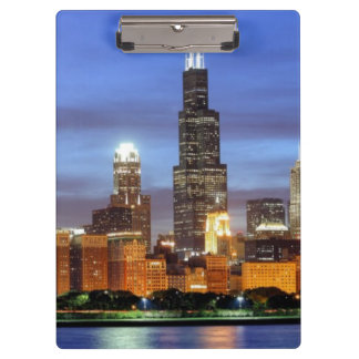 De skyline van Chicago van het Adler Planetarium Klembord