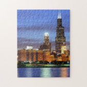 De skyline van Chicago van het Adler Planetarium Legpuzzel (Verticaal)