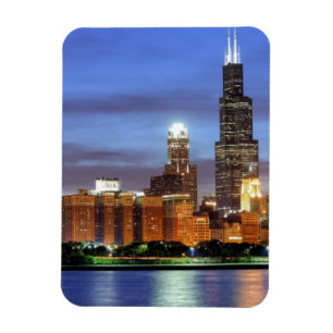 De skyline van Chicago van het Adler Planetarium Magneet