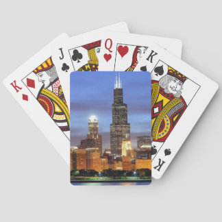 De skyline van Chicago van het Adler Planetarium Pokerkaarten