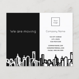 De skyline van de begroting bewegende aankondiging flyer