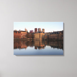 De skyline van Den Haag in Nederland Canvas Afdruk