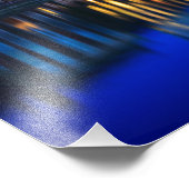 De skyline van Den Haag op foto's van blauw uur Foto Afdruk (Hoek)