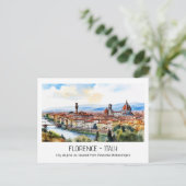 De skyline van Florence waterverf Tourist Curio Briefkaart (Staand voorkant)