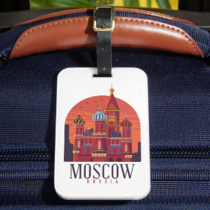 De skyline van het Kremlin Bagagelabel