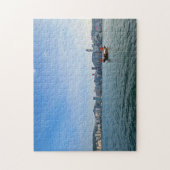 De skyline van Hong Kong en de puzzel van het uitz (Verticaal)