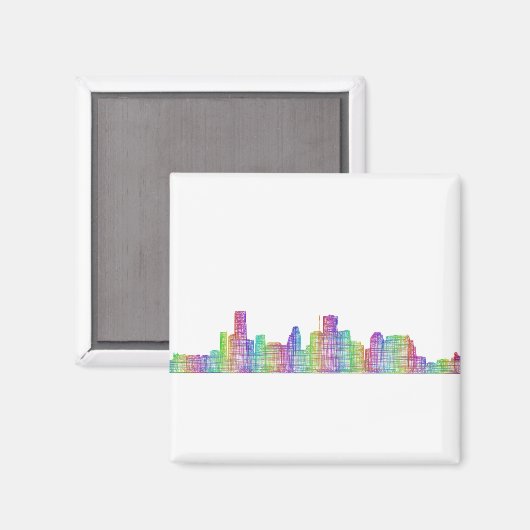 De skyline van Houston Magneet (Voorkant / Achterkant)