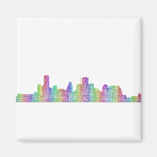 De skyline van Houston Magneet (Voorkant)