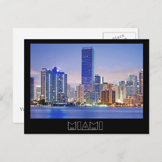 De skyline van Miami's Brickell Avenue Briefkaart (Voorkant / Achterkant)