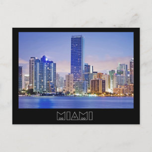 De skyline van Miami's Brickell Avenue Briefkaart