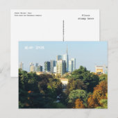 De skyline van Milaan van de terras Triennale - It Briefkaart (Voorkant / Achterkant)
