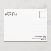 De Skyline van Mumbai op Sunset Briefkaart (Achterkant)