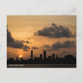 De Skyline van Mumbai op Sunset Briefkaart
