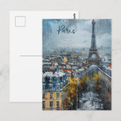 de skyline van Parijs Briefkaart (Voorkant / Achterkant)