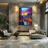 De skyline van Parijs – Romantisch Poster