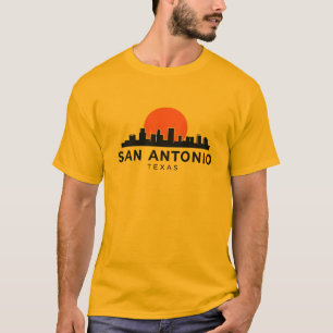 De skyline van San Antonio Texas Minimal City T-shirt