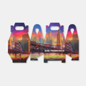 De skyline van San Francisco Abstracte kunst Bedankdoosjes (Uitgevouwen)
