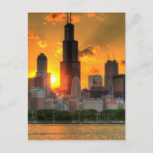 De skyline van uitzicht of Chicago vanaf Adler Briefkaart (Voorkant)