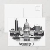 De skyline van Washington D.C. Briefkaart (Voorkant / Achterkant)