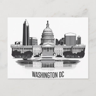 De skyline van Washington D.C. Briefkaart