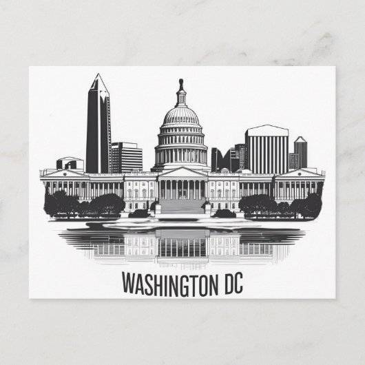 De skyline van Washington D.C. Briefkaart (Voorkant)