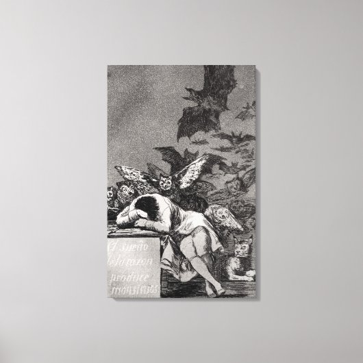 De slaap der rede produceert monsters canvas afdruk (Voorkant)