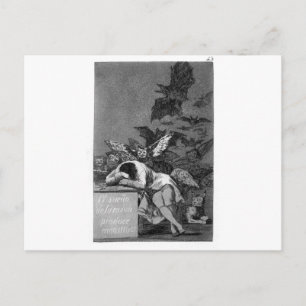 De slaap der rede veroorzaakt monsters van Francis Briefkaart