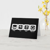 De slaap Tri eet Herhaling Kaart (Gele Bloem)