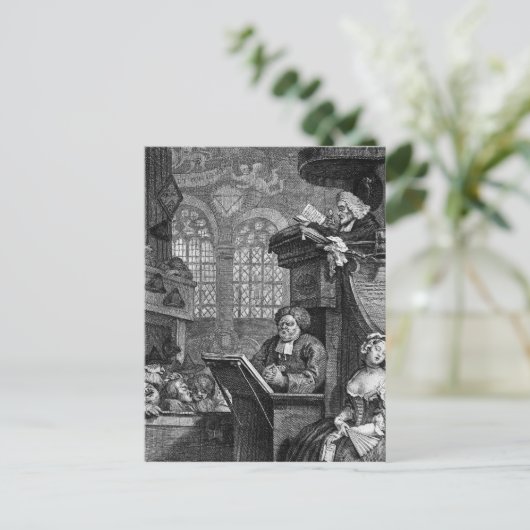 De slaapcongregatie, 1736 briefkaart (Staand voorkant)